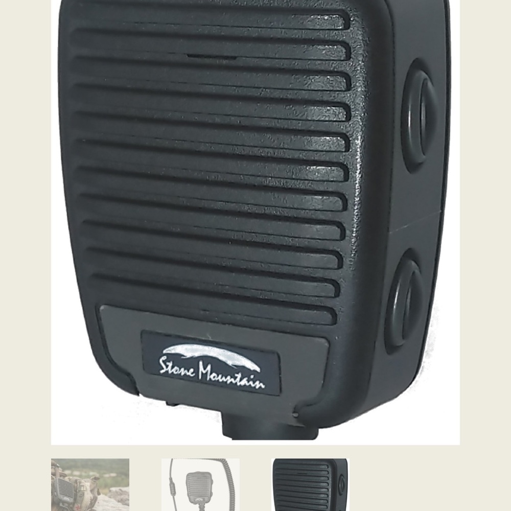 Stone Mountain Accessories Black Two-Way Radio Speaker